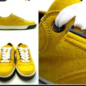 Lanvin Yellow and White Low-Top Sneakers